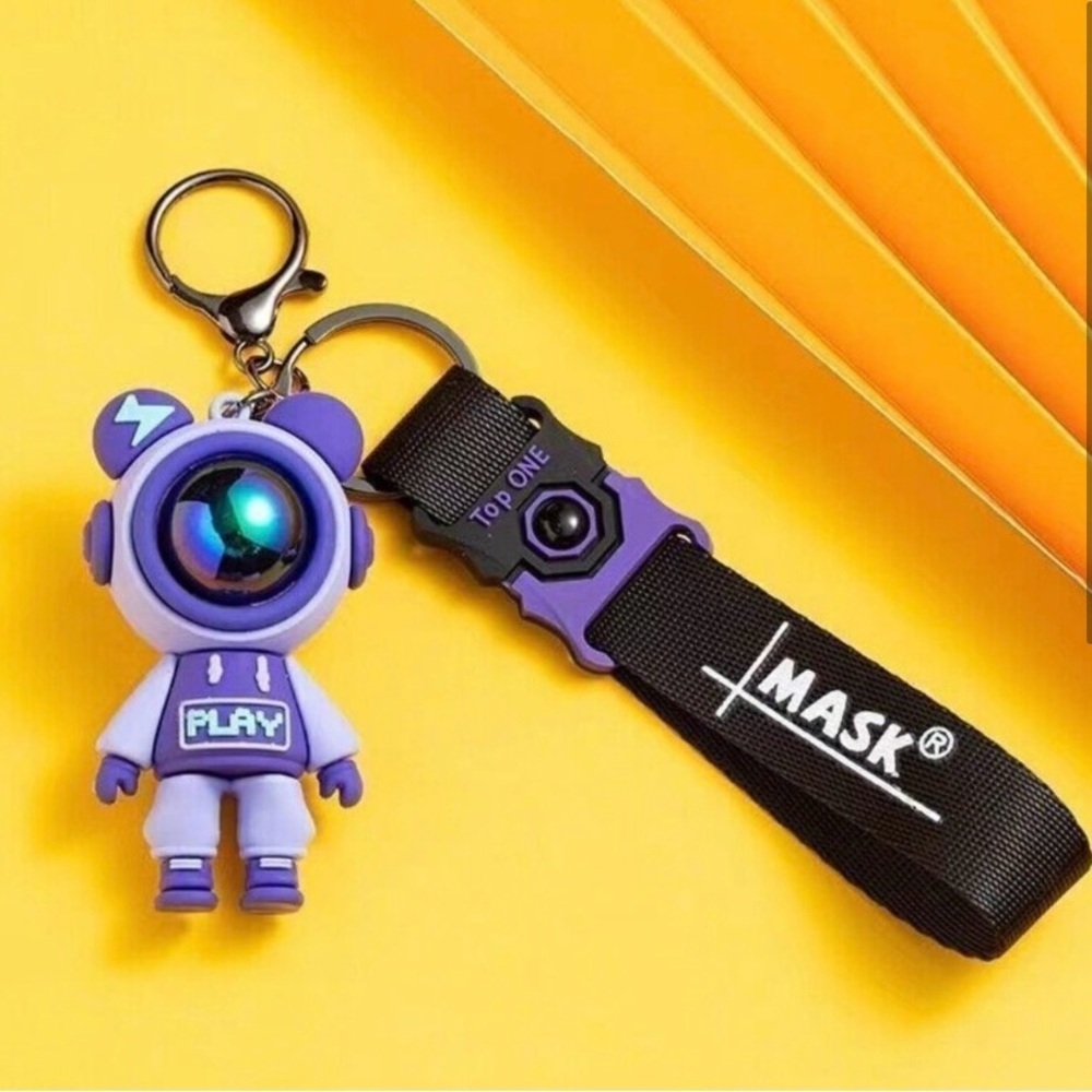 Lot of three Astronauts Keychain with wristlet bag charm - Picture 4 of 8